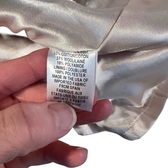 Milly of New York Textured Beige Skirt Size 8 Button Detail Lined Retail $285 - Picture 8 of 8